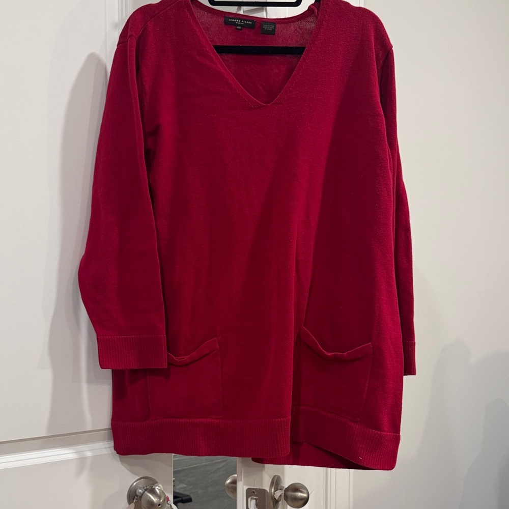Jeanne Pierre Red Sweater